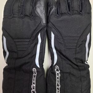 Alpinestars Black Motorcycle Gloves-Touch Screen Fingers